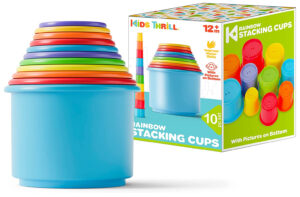 Rainbow Stacking Cups Recommended by Brighton Center