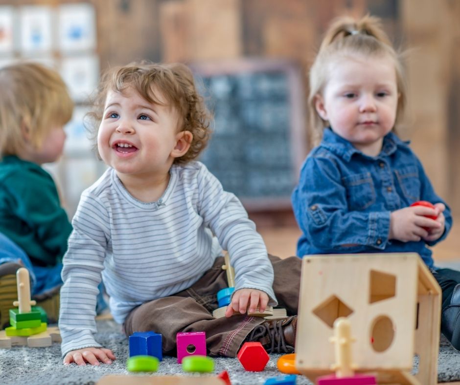 One to Two Year Olds Playing with Toys